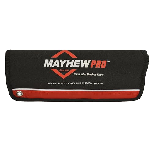 Mayhew Pro 62065 5Piece Pin Punch Set with Extra Long Pin Lengths
