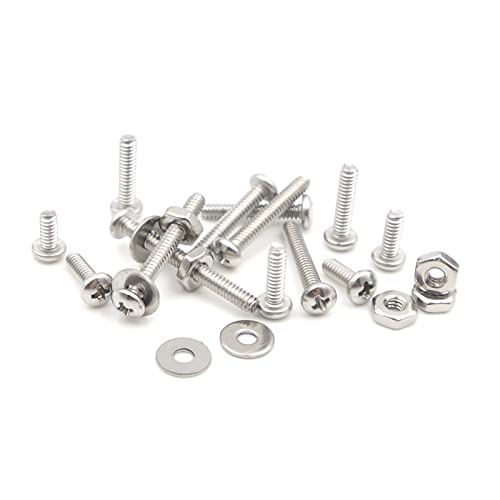 #4-40 UNC 304 SS Phillips Pan Head Screws Hex Nuts & Washers Kit #4-40UNC
