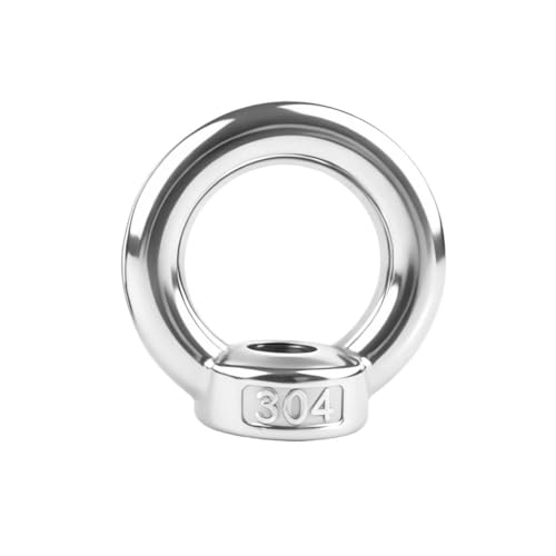 M12-1/2 Lifting Eye Nut Ring Shape 304 Stainless Steel Eye Threaded Nuts - 5PCS M12-1/2"