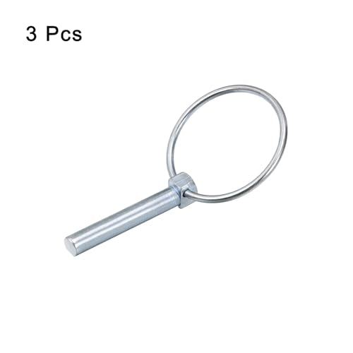  [AUSTRALIA] - uxcell 3Pcs 1/2" x 2-3/4" Linch Pin with Ring, Trailer Pins Assortment Kit for Boat Kayak Canoe Trailer Tractor Trolley, Silver 1/2" x 2-3/4"