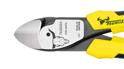 Tsunoda PUN-200TG, High-Leverage Sharp Edged Cutting Pliers 8-inches (200mm) 200mm TG Model