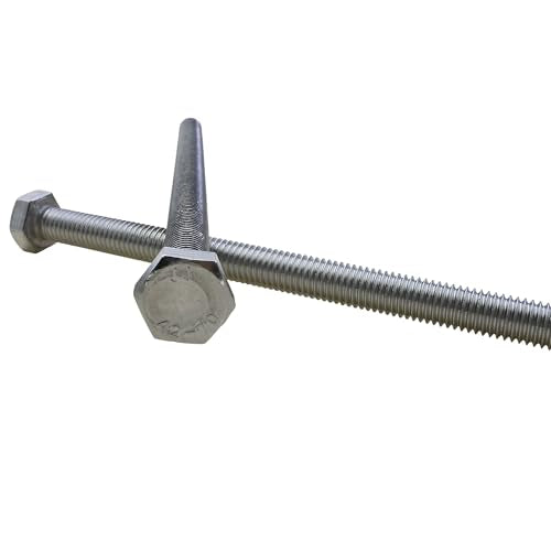 (Pack of 5pcs) Thread Pitch 1.5mm 304 Stainless Steel Metric Hex Head Cap Screws Bolts, Hexagon Head Bolts (M10x200mm (1.5 Pitch)) M10x200mm (1.5 Pitch)