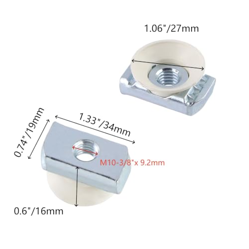 Bitray Strut Channel Cone Nut 3/8"-16 Unistrut Hardware Twirl Nuts for DIY