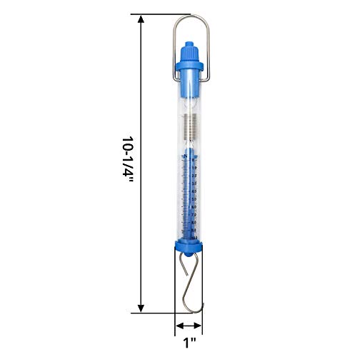 QWORK Tubular Spring Scale Set – 1N to 30N Range, Gram & Newton Dual Scale for Physics Lab, Classroom & Test Use, 1N, 5N, 10N, 20N, and 30N 1N, 5N, 10N, 20N, 30N 5 Pcs