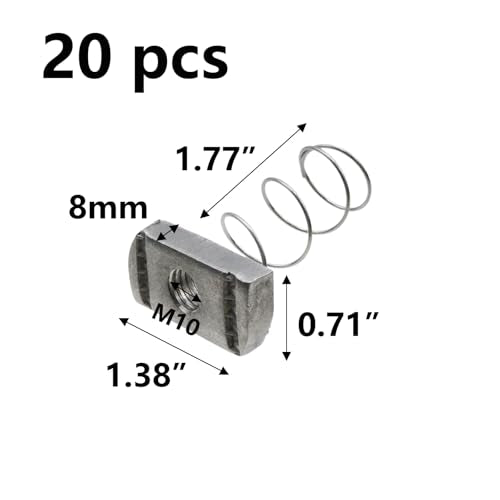 Semetall Spring Channel Nut (Pack of 20)