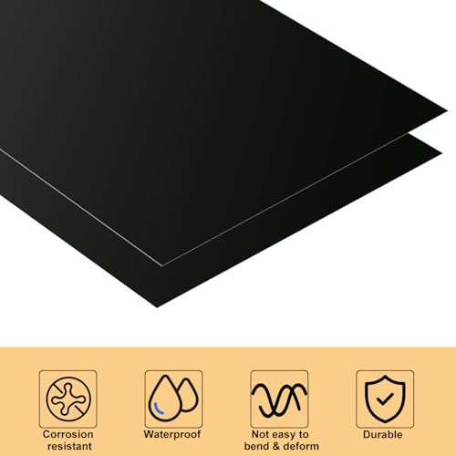 10PCS 7x5x1/32(0.03") Inch Anodized Aluminum Sheet, Black Aluminum Engraving Blanks, 0.8MM Thin Metal Plates for Laser Engraving, Crafting, DIY, House Decoration 7x5x1/32 Inch-10PCS