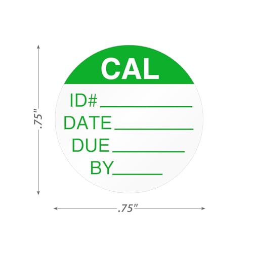 SmartSign (250/Pack) Calibration Labels in Dispenser Box, 0.75" x 0.75", Write-On 4 mil Thick White Polyvinyl Chloride (PVC), Laminated Stickers with Permanent Acrylic Adhesive, Tear-Resistant