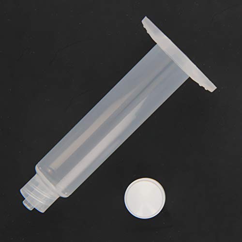 Auniwaig Air Distribution Tube, Adhesive Syringes Tube Sleeve, Glue Liquid Cartridge Dispensing Syringe Barrel, 5cc Plastic Syringe Dispensing, with Piston, Transparent, 5 Pcs 5cc;5pcs