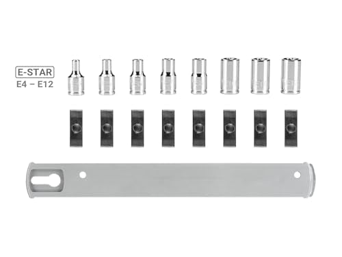 TEKTON 1/4 Inch Drive External Star Socket Set, 8-Piece | SHD90115 8-pc. (E4-E12)