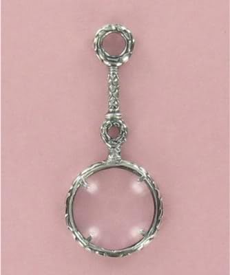 FashionJunkie4Life Sterling Silver and Bronze Pendant Charms for Necklaces Magnifying Glass