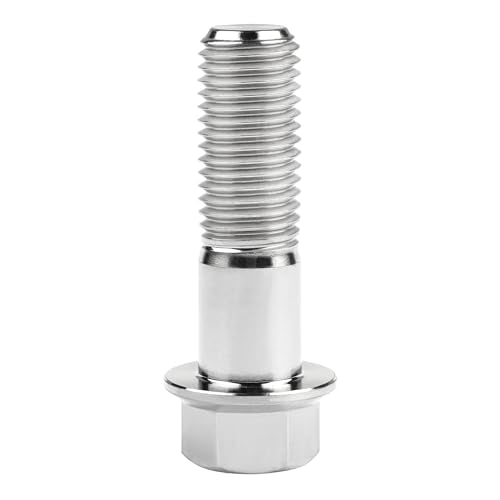 Titanium Bolt Hex Small Flange Head M12x40mm Pitch 1.25, Silver