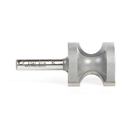 Amana Tool - 51547 Carbide Tipped Bullnose 1/4 Radius x 1 Dia x 1 4" Shank 1 Dia x 1 4" SHK