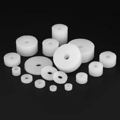 PATIKIL Silicone Rubber Flat Washer, 20 Pcs 0.98" OD x 0.31" ID x 0.39" Thickness Sealing O Ring Water Hose Gasket Assortment Kit Heat Resistant Washer for Plumbing Valve Machinery, White 0.98" OD x 0.31" ID x 0.39" T