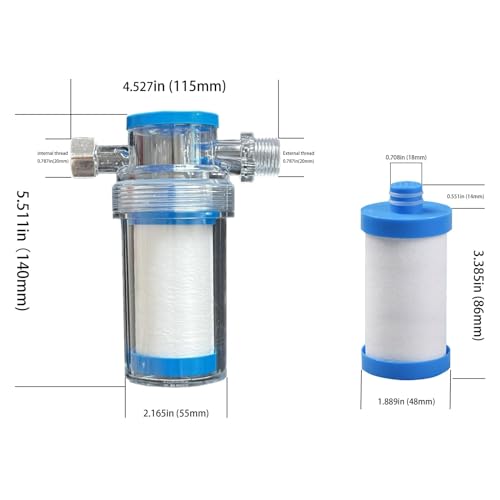1/2" Pipes Household pre Filter for Shower Water Heater Intelligence Toilet Washing Machine Dishwasher Kitchen Filter for High precision filter 0.001mm 1μ Sediment Trap Filter assembly