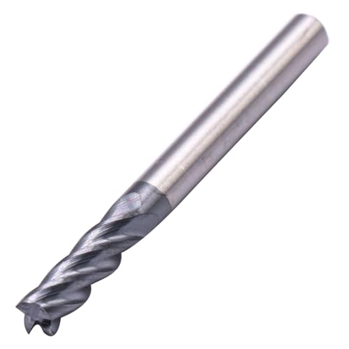 4 Flute Solid Carbide Square End Mill Set(5Pcs, 3/16"), AlTiN Coated 3/16 in 5