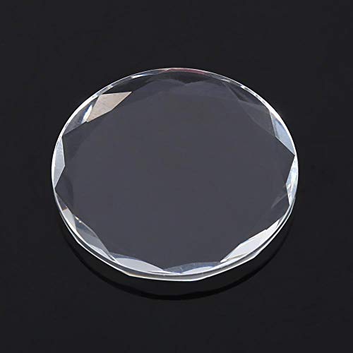 Eyelash Glue Holder, Lash Separator with Adhesive Glue Pallet Extensions Round Crystal Tray for Salon Home Use