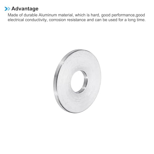 PATIKIL M8 Aluminum Spacers, 12pcs 5/16" x 1" Round Metal Spacers for 5/16 or M8 Screw Bolts, Unthreaded Standoff Bushing 1/8"L, 8.5x25x3mm M8 x 25mm OD x 3mm L