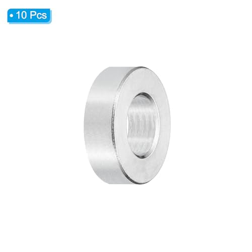 PATIKIL M8 Stainless Steel Spacers, 10Pcs Metal Spacer Stainless Steel 8.2mm ID x 16mm OD x 5mm L Stainless Steel Spacer Screw Standoff for 5/16" or M8 Screw