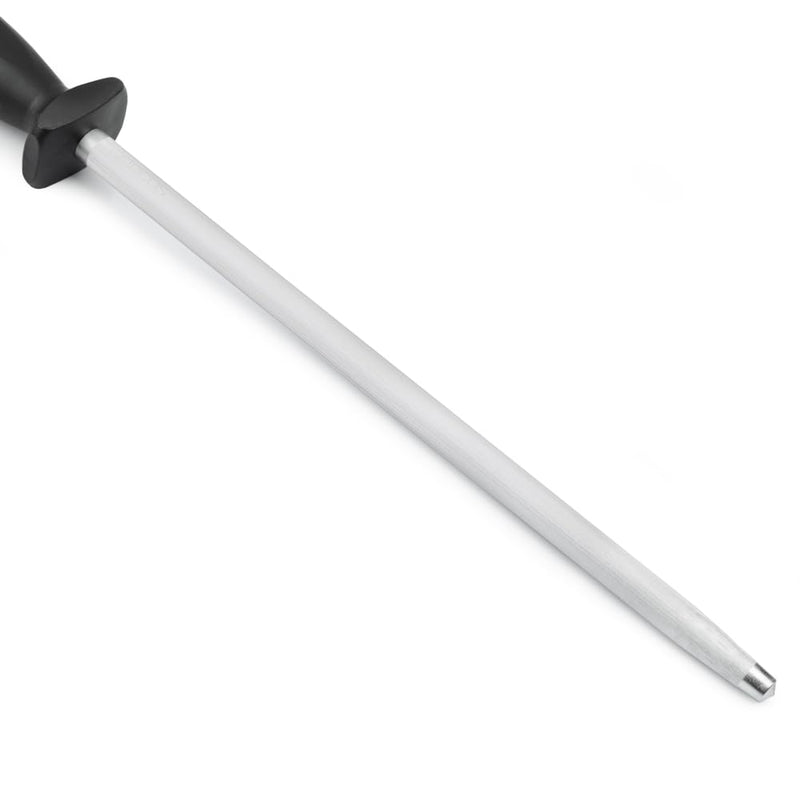 ARCOS Sharpening Steel 12 Inch Nitrum Stainless Steel and 300 mm blade. Series Chaira. Body Carbon Steel Chromium Coated 11 - Handle Polypropylene. Lightweight and smooth shapes. Color Black.