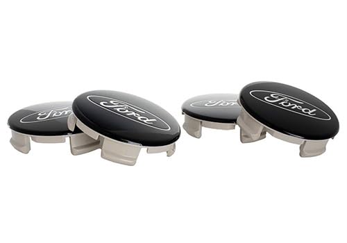 Ford Genuine OEM Wheel Center Cap Kit for F-150 | Set of 4 Black Chrome Caps with Ford Logo and 65mm Opening | Fits 2015-2025 | M1096KBCT