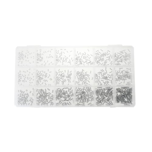 TAODAN 900PCS 1.2/1.4/2mm Carbon Steel Cross Shaped Round Head Screw Set Suitable for Glasses Watches Clock Mobile Phones Computers Tablets and Cameras