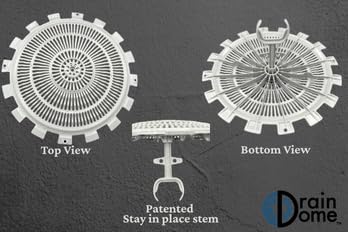 Basement Stairwell Drain Cover Resists Debris and Leaves from Clogging Drains Includes the Patented Stay in Place Stem