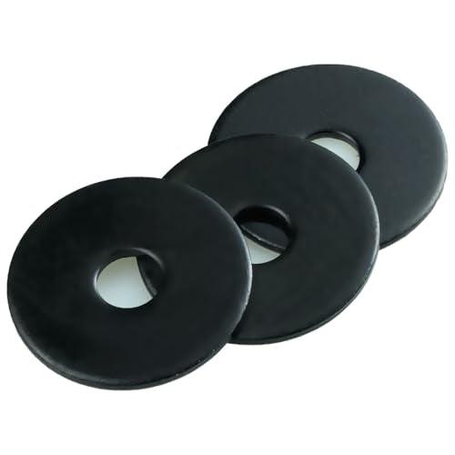 5/16 x 1-1/4 Inch 18-8(304) Stainless Steel Fender Washers, Black Zinc Plated Flat Washers for Screws and Bolts, 50 Pieces Large Repair Washers for Home and Industrial Use 5/16x1-1/4"