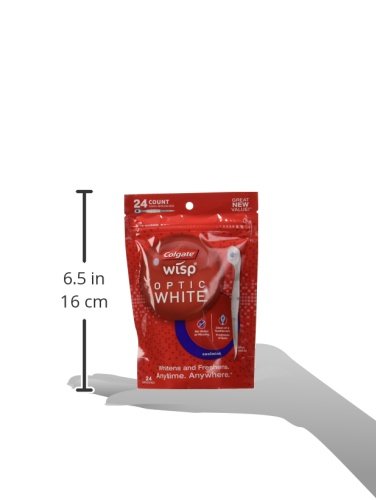 Colgate Optic White Wisp Disposable Mini Toothbrush, Cool Mint 24 Count (Pack of 4) Colgate Optic White Wisp Disposable Mini Toothbrush, Cool Mint - 24 Count (Pack of 4) 24 Count (Pack of 4)