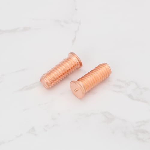 200Pcs M6x16 Carbon Steel Copper Plated Stud Weld Spot Plated Copper Welding Screw Solder Point Nail Bolt or Capacitor Discharge