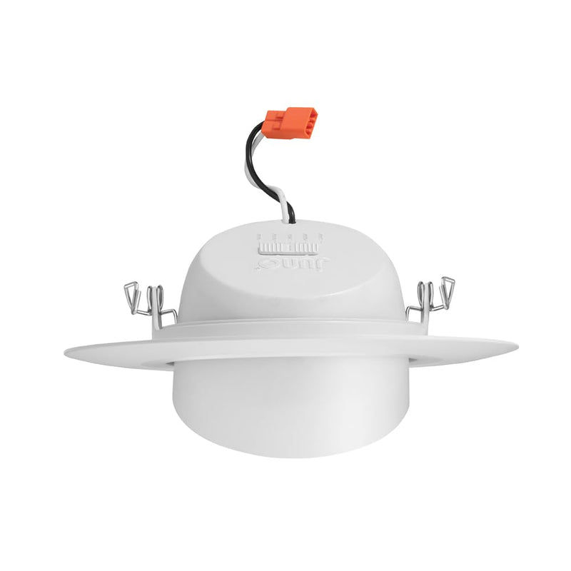 Juno 5"/6" Inch Adjustable LED Recessed Lighting, RetroBasics Series Adjustable Gimbal LED Downlight Trim Kit, 5"/6" Ceiling Light with 5-in-1 Switchable White Color, 700 Lumens, Matte White 5/6-Inch Standard | Adjustable | Smooth Trim