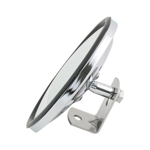 Grand General 33270 Chrome 5" Convex Blind Spot Mirror with "L" Bracket 5" Center-Chrome
