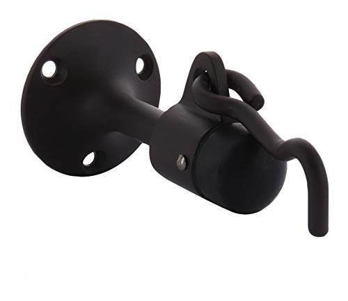 C.R. LAURENCE DL2531DU CRL Bronze Wall Mounted Heavy Duty Door Stop With Hook and Holder Dark Bronze