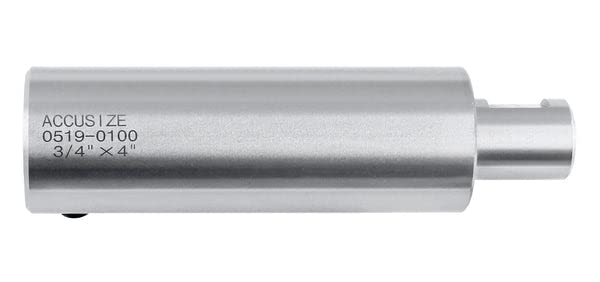 Accusize Industrial Tools 4"/100mm Extension for 3/4" Weldon Shank Annular Cutter, Weldon Adapter, 0519-0100 | For 3/4" Weldon Shank Annular Cutter, Inner Hole: 3/4", Pilot Bore: 1/4", Shank: 3/4" 4 in