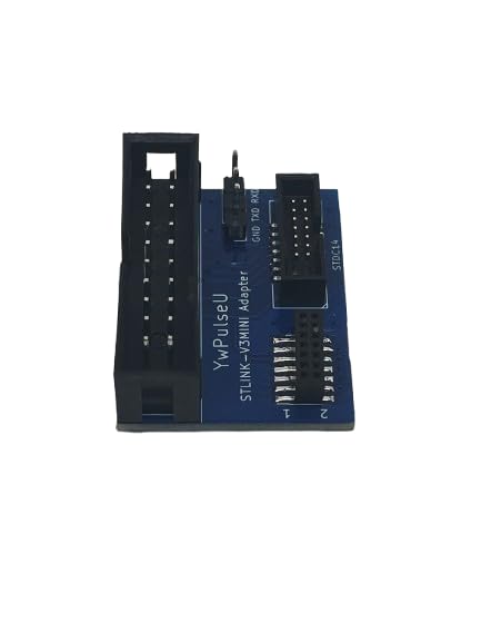 STLINK-V3MINIE Adapter Board - Compact STDC14 Interface Converter for ST-LINK V3 Debug Probes, Supports SWD/JTAG Signal Protection & Flat Ribbon Cable (33x25.5x1.1mm) Integrated circuit modules