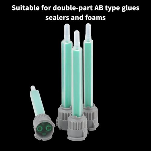 50 Pcs 3.5 Inch Epoxy Mixing Nozzle Tips, Static Mixer for Adhesive Glue Gun (1:1 & 1:2 Ratio),Fits 50ml/1.7oz Cartridges 50 Pcs 3.5 in