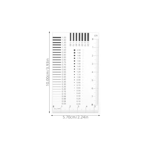 1Pc High-Precision Transparent Crack Width Gauge Scratch Spot Measurement Tool Gauge Ruler for Precise Inspection of Surface Defects