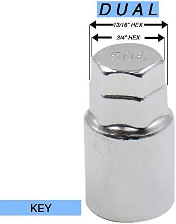 Wheel Accessories Parts 4 Locks + Key M12x1.25 12x1.25 Thread OEM Style Wheel Locks 1.5" Long Chrome 13/16" 21mm Hex Fits Nissan Pathfinder Maxima Murano |