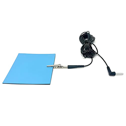 ESD Grounding Cable with Banana Plug and USA Outlet Plug, with Alligator Clip, 20ft Long, Black