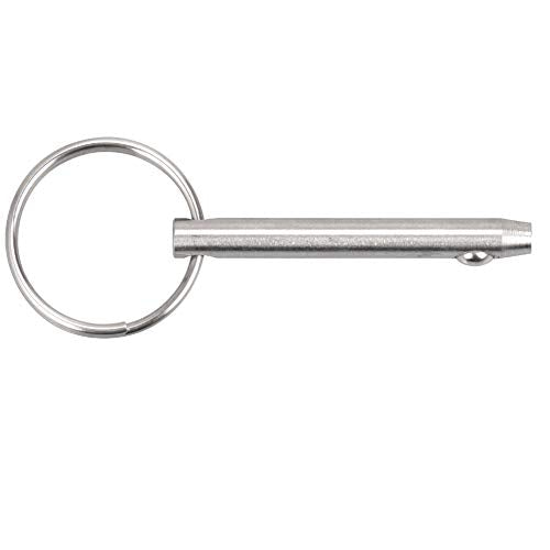 8 PCS Quick Release Pins Bimini Top Pins, Diameter 1/4"(6.3 mm), Overall Length 2.56"(65 mm), Usable Length 2 "（51 mm, Marine 316 Stainless Steel 8 Pieces