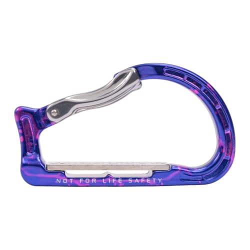 Omega Pacific Deputy Tool Carrier - Professional Grade Aluminum 4.57-Inch Arborist Equipment with 1.02-Inch Gate Opening, Lightweight 3.8oz Design for Harnesses and Saddles Ultra-Violet