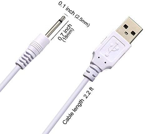 2.7ft Replacement DC Charging Cable, USB to DC 2.5mm/18mm Fast Charger Cord Adapter - 2.5mm (This is NOT Barrel Jack)