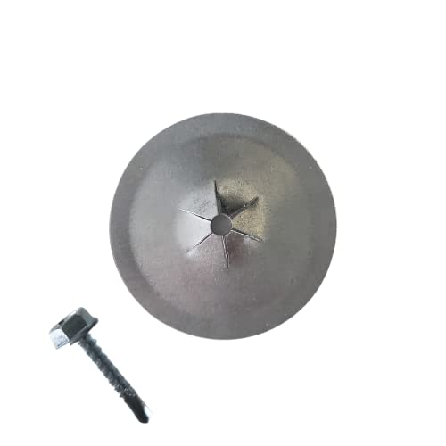 ㅤBlueTex Insulation Fastener Set: ¾ Sheet Metal Screws with Self-Locking Insulation Washer (100) 100