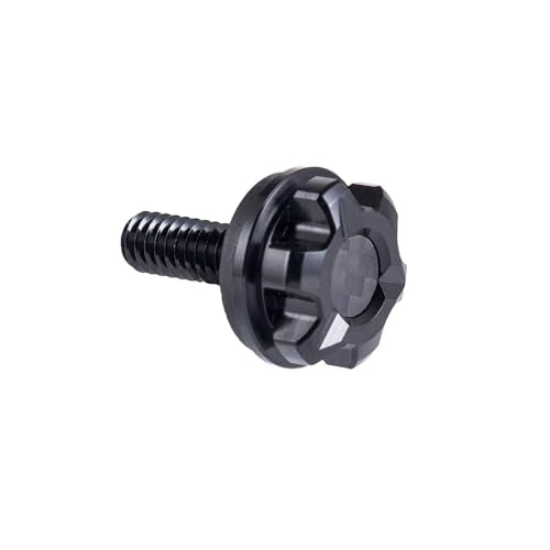 Advanblack Axion CNC Knurled Seat Bolt Kit – 6061 Billet Aluminum Tab Screw Knob Cover Fits Harley Touring Street Glide Road Glide Road King Electra Glide Dyna Softail 1997-2025 (Black) Black