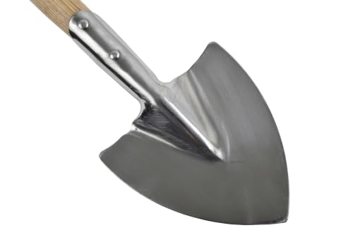 Burgon & Ball Stainless Steel Small Perennial Spade Shovel, Wood T-Grip Handle