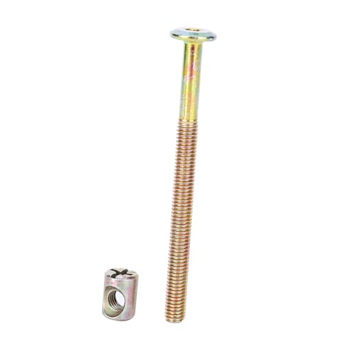 Furniture Screw Hex Socket Head Bolts M6x60mm Zinc Plated Carbon Steel Fasteners for Beds Cribs Cabinets 10Pcs