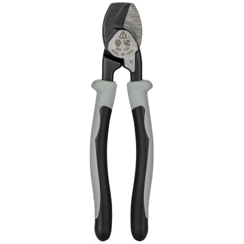 Klein Tools J63215 Journeyman Compact Cable Cutter for Solar Panel Installation, Cuts 1/0 AWG aluminum, copper, and communications cable