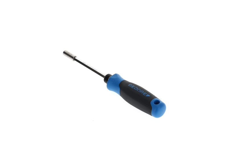 GEDORE Ratchet screwdriver, Magnetic bit holder, 1/4" 6.3 mm hex, Screwdriver, 2-component handle, 225 mm, 2675