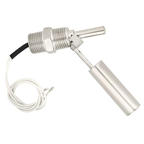 Liquid Level Sensor Switch, Water Floating Switch Side Mounted 304 Stainless Steel 1/2NPT Male Thread DC0-110V, Garden Pond Liquid Water Level Sensor Switch