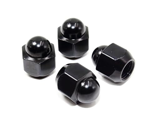 Set of 20 Veritek 12x1.25mm 3/4 Hex 0.95 Inch Black OEM Factory Style Acorn Conical Seat Dome Top Lug Nuts for Subaru Factory Wheels