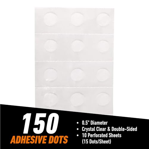 Gorilla Permanent Adhesive Dots, Double-Sided, Clear, 150 Pieces, 3-Pack 3 - Pack